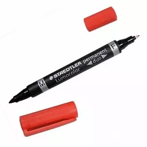 Staedtler Lumocolor Duo ūdensnoturīgais marķieris Smalks / Ložu uzgalis Sarkans 1 pcs