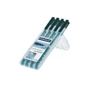 Pastāvīgais marķieris Staedtler Lumocolor 318-9WP4HZ — melns, ūdensizturīgs