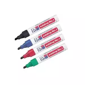 Permanent marker Edding 10 No. 1, tip 1.0–5.0 mm, assorted colors