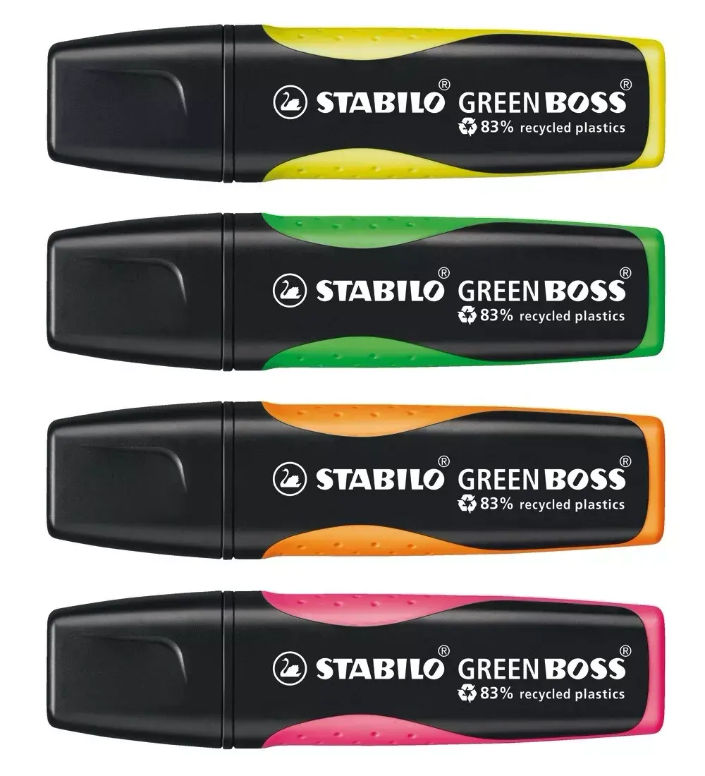 Stabilo GREEN BOSS highlighters 4 pcs Photo 2