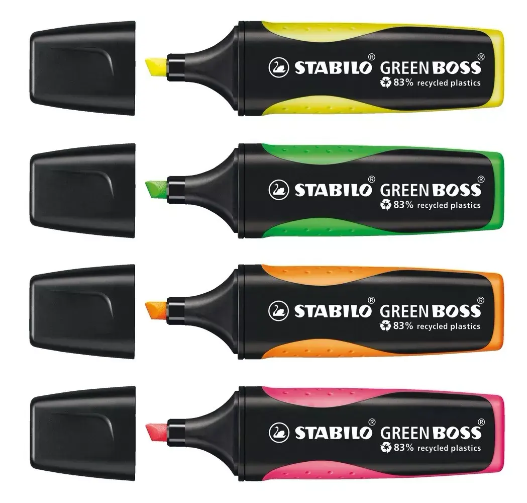 Stabilo GREEN BOSS highlighters 4 pcs Photo 3
