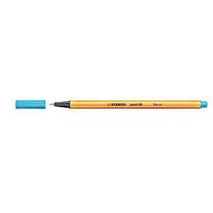 Fineliner pen Stabilo point 88 — blue ink, hexagonal shape, single piece
