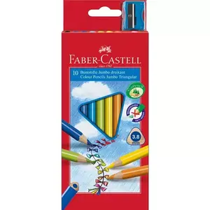 Coloured Pencils Faber-Castell Jumbo 10 pcs, wooden, multi-colour, model 116510