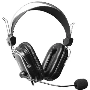 Vadu binaurālā austiņu ierīce A4Tech HS-50 ar buma mikrofonu, 3,5 mm, 2 m kabelis, trokšņu slāpēšana, 32 Ω, 20–20000 Hz