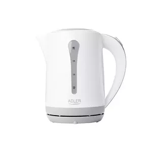 Electric kettle Adler AD 1244 — 2.5 L, 2200 W, white, concealed heating element