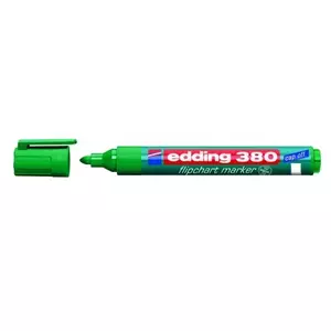 Marķieris Edding 380 ar šķiedras galu, zaļš, 1 gab., smalks gals