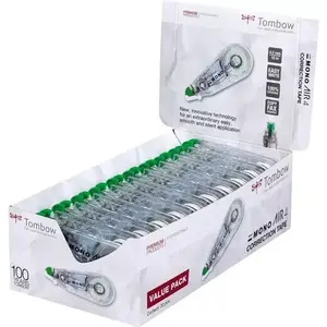 Correction tape TOMBOW CT-CA4-20 — 10 m x 4.2 mm, green/transparent/white, pack of 20