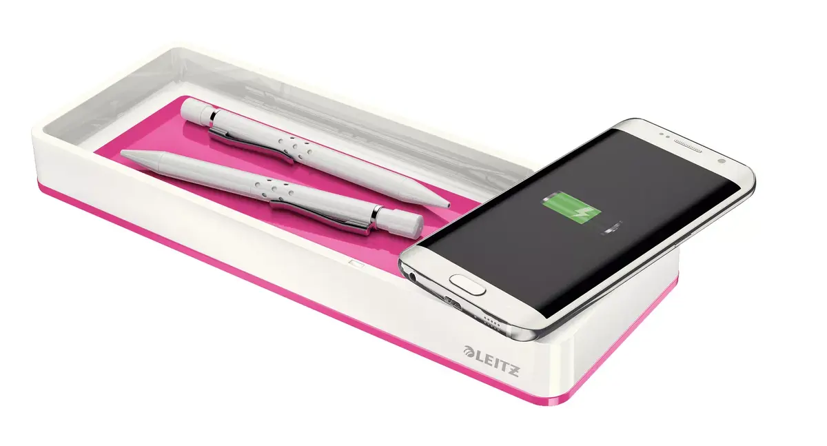 LEITZ WOW Desktop Polystyrene Metallic Pink — 5V 1A Photo 4