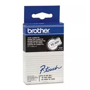 Tape TC Brother TC-201 Black on White