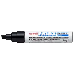Marķieris uni-ball Paint PX-30, šķērsgriezuma uzgalis, melns, 1 gab., izmēri 143×23×23 mm