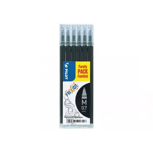 Ballpoint pen set PILOT FriXion Ball Medium — black ink, medium tip, 6 pcs