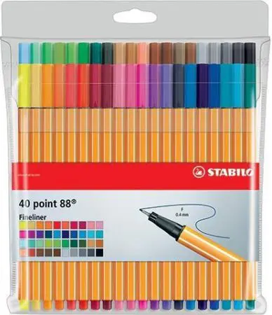 Stabilo point 88 fineliner — 40 colours pack Photo 4