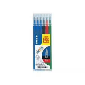 Pen set PILOT FriXion Ball Medium — 6 colors (Black, Blue, Green, Red) — erasable gel pens