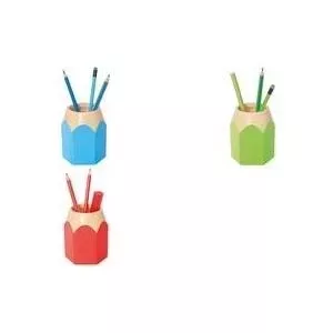 Pencil holder WEDO PENCIL plastic, apple green, pencil-tip shape