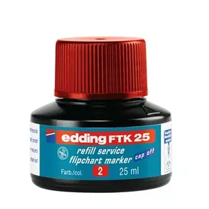 Сменный картридж Edding FTK 25, красные чернила 25 мл, совместим с edding 380/383