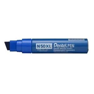 Pastāvīgais marķieris PENTEL N50XL — šķēpveida uzgalis, zils tinti, komplekts 6 gab.