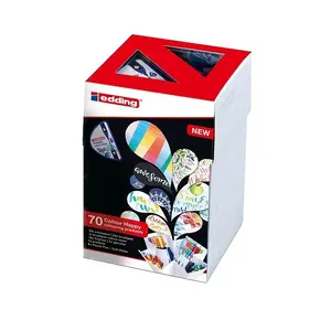 Marķieru komplekts Edding Colour Happy Big Box — 70 gab., daudzkrāsaini, kastē
