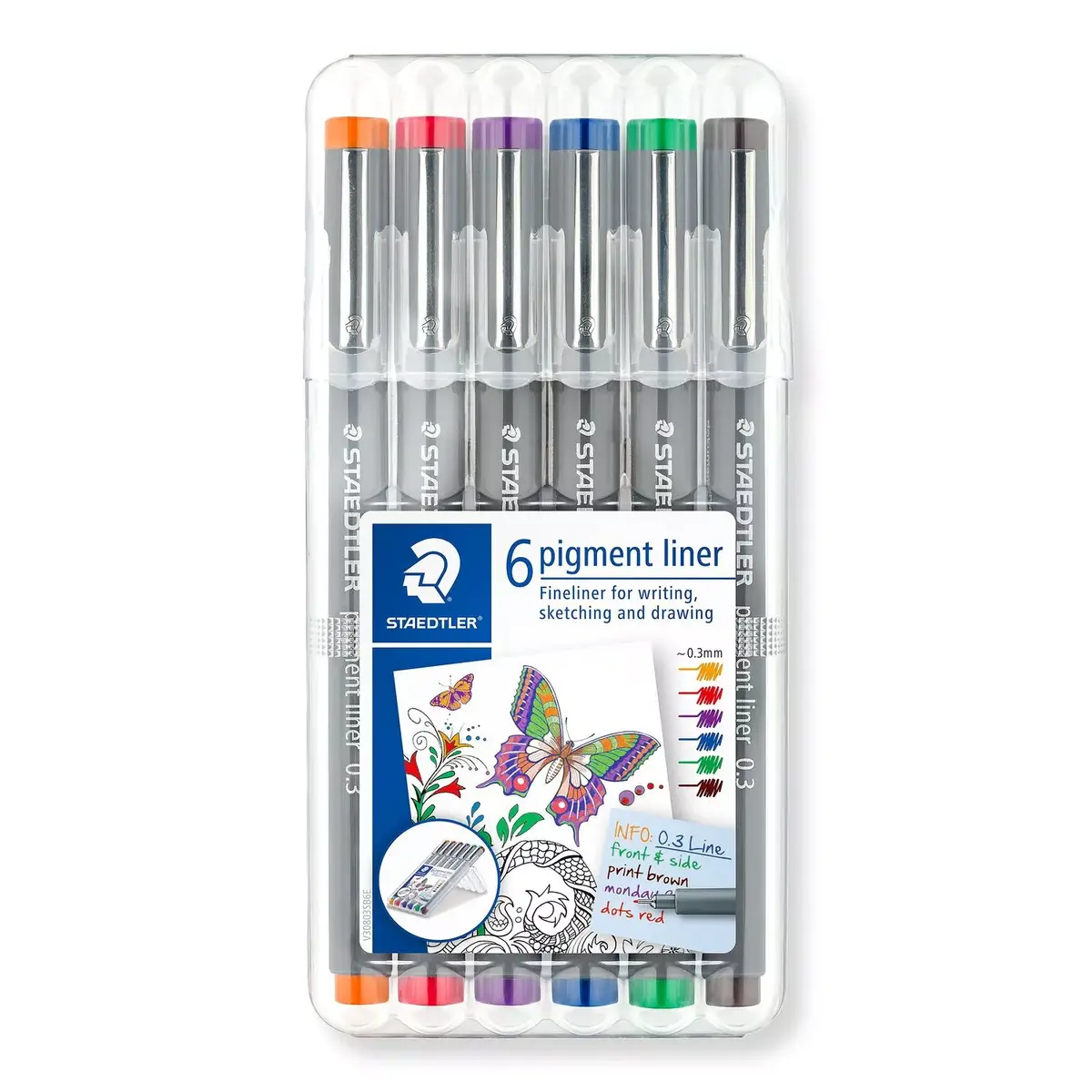 Финелинер Staedtler Pigment Liner 30803-SSB6 Photo 2