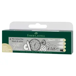 Pen set Faber-Castell 167151 — black and white, 1 piece