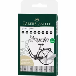 Fineliner Faber-Castell 166008 Black 8 pc(s)