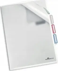 Durable A4 transparent PP organiser sleeve with 3-part divider, model 2316-19