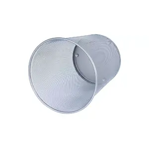 waste container WEDO 65 254 Round Metal Silver