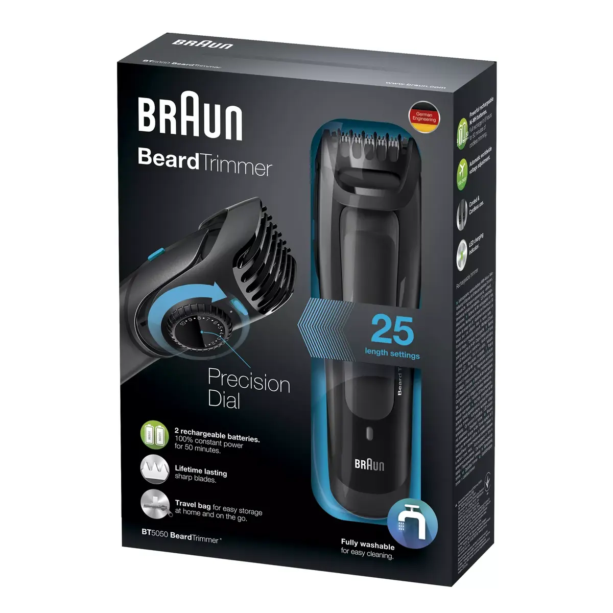 BRAUN BT5050 триммер — 25 ступеней, 1–20 мм Photo 6