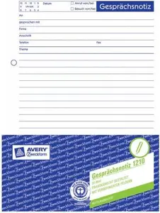 Avery 1210 register paper 50 pc(s) 210 mm