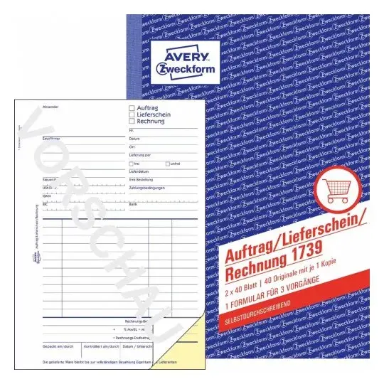Biznesa forma Avery 1739 Photo 3