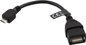 ESPERANZA EB180 micro USB 2.0 A-B OTG kabelis 10 cm, vīrietis–sieviete