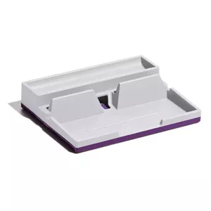 Desk drawer organizer Durable Varicolor, plastic and rubber, 190×240×50 mm, grey/purple