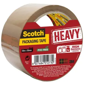 Iepakojuma līmlente Scotch 3M HEAVY 50 m × 50 mm, brūna