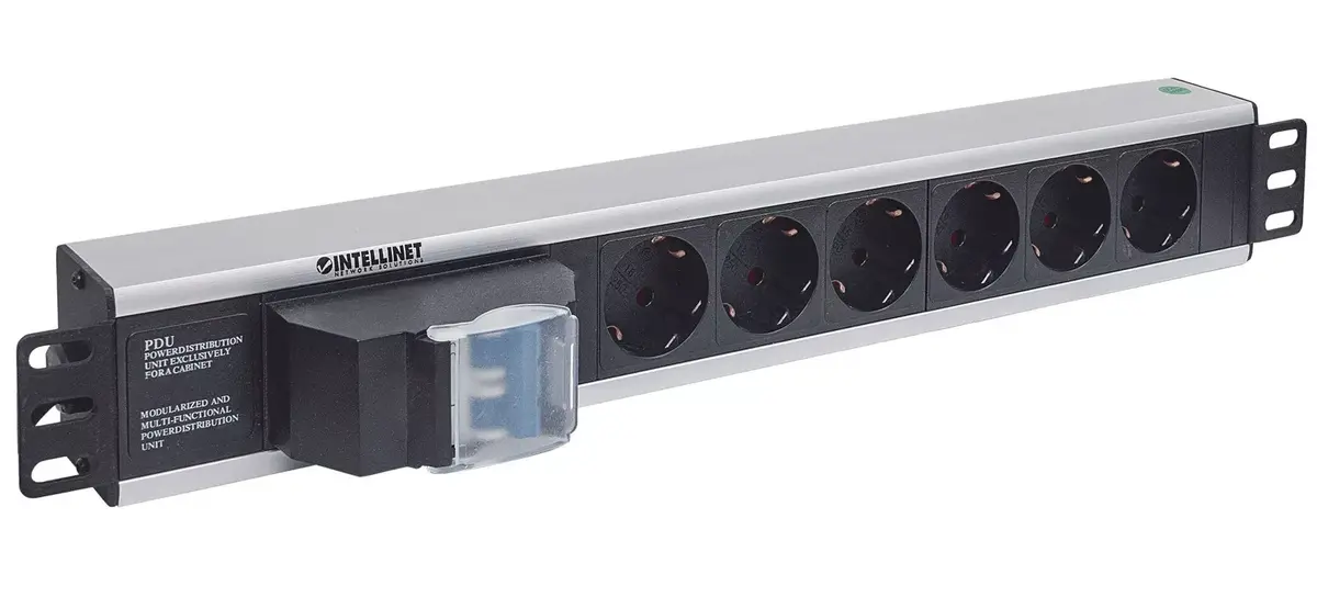 Rackmount barošanas slēdzis Intellinet 19" 1.5U 6-veidu Photo 2