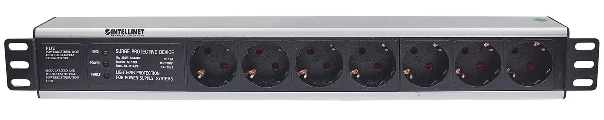 Розетка Intellinet 19" 1.5U 7-местная немецкого типа Photo 3