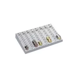 Coin Counting Board WEDO 290×200×45 mm Euro light grey with 8 coin slots