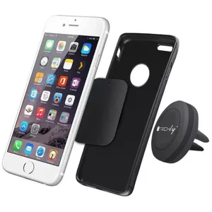 Car Universal Magnetic Support TECHLY I-SMART-UNITY – passive holder for smartphone and tablet, black