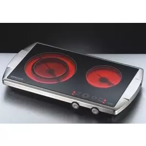 Ceramic hob Rommelsbacher CT 3400/E, 2 cooking zones, 3400 W, Schott Ceran® surface, stainless steel casing