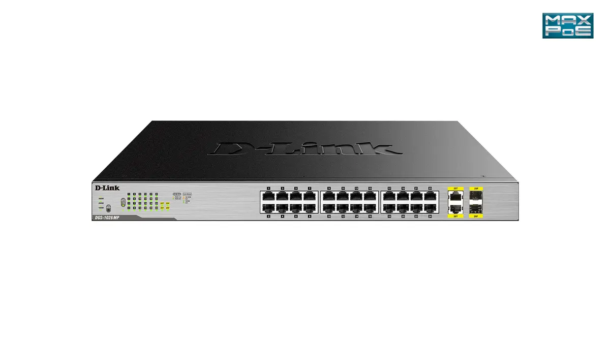 D-Link DGS-1026MP 24 portu gigabitu nepārvaldāms