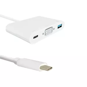 Док-станция для ноутбука Qoltec 50426 USB 3.2 Gen 2 Type-C белая