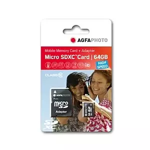 MicroSDXC AgfaPhoto 64GB Class 10 Черный 10582