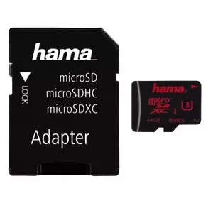 Hama 00123979 zibatmiņa 64 GB MicroSDXC UHS Klases 3