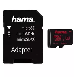 Memory Card Hama 64GB MicroSDXC UHS Class 3 00123979