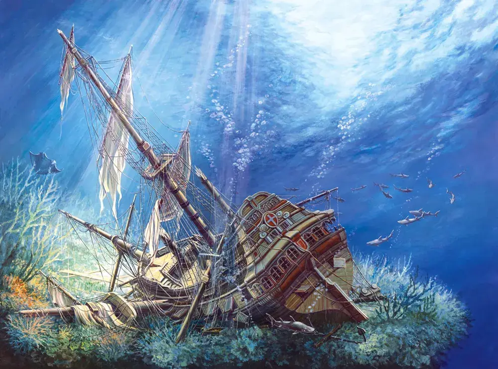 Castorland Sunk Galleon — puzle 2000 gab. Photo 2