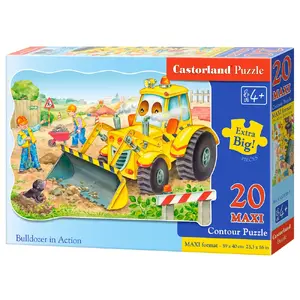 Пазл Castorland Bulldozer in Action 20 шт Maxi, мультфильмы, ширина 230 мм, 4+