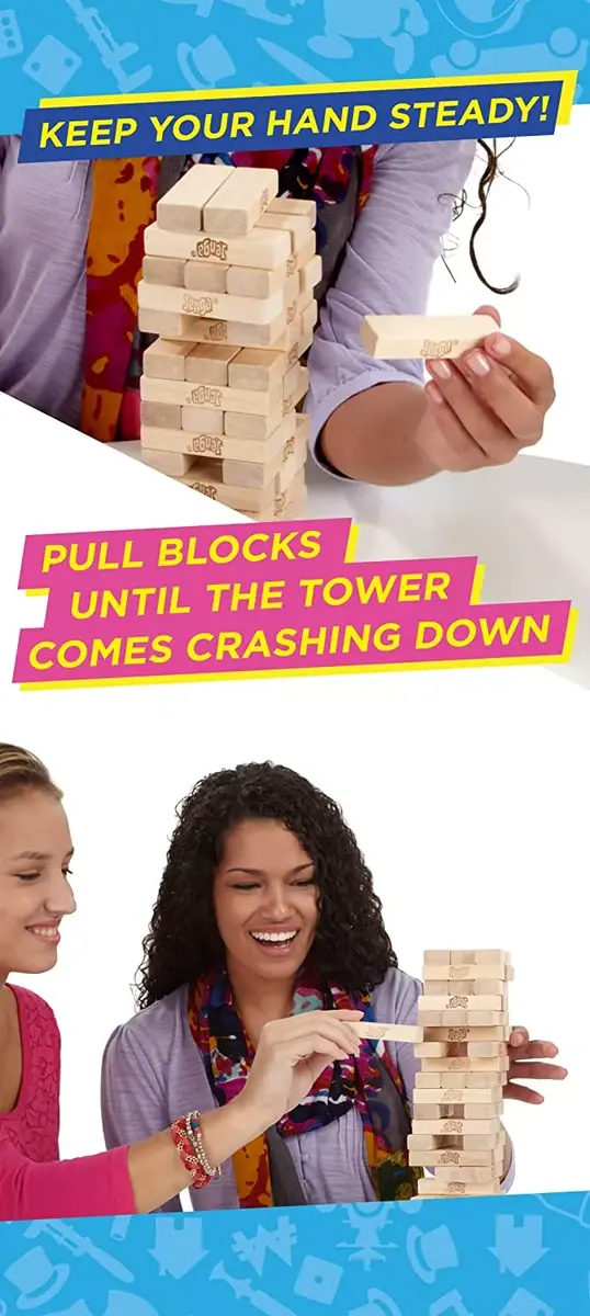 HASBRO Classic Jenga galda spēle — standarta izdevums Photo 8