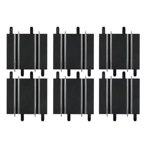 Track Parts CARRERA Straights set — 3×100 mm + 3×114 mm black, 6 pieces