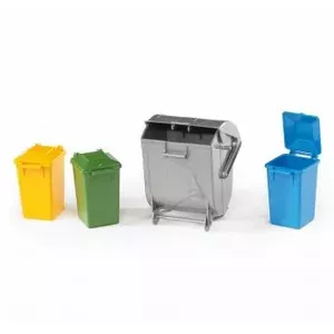 BRUDER Garbage can set Mēroga modeļa detaļa un piederums