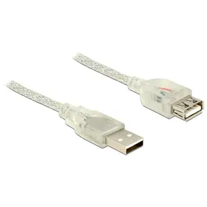 USB cable DeLOCK 83881 USB 2.0 1 m USB A Transparent