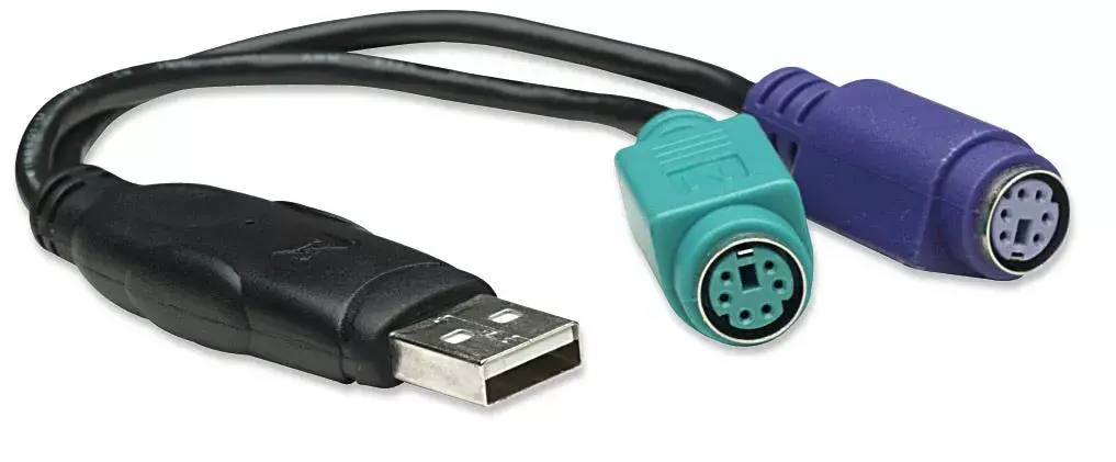 MANHATTAN USB-A to PS/2 Converter Cable 15 cm Photo 2