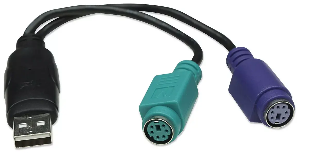 MANHATTAN USB-A to PS/2 Converter Cable 15 cm Photo 3
